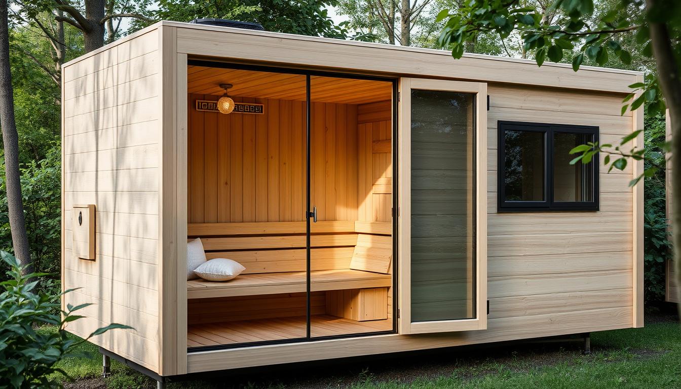 Compact Mobile Home Sauna Design