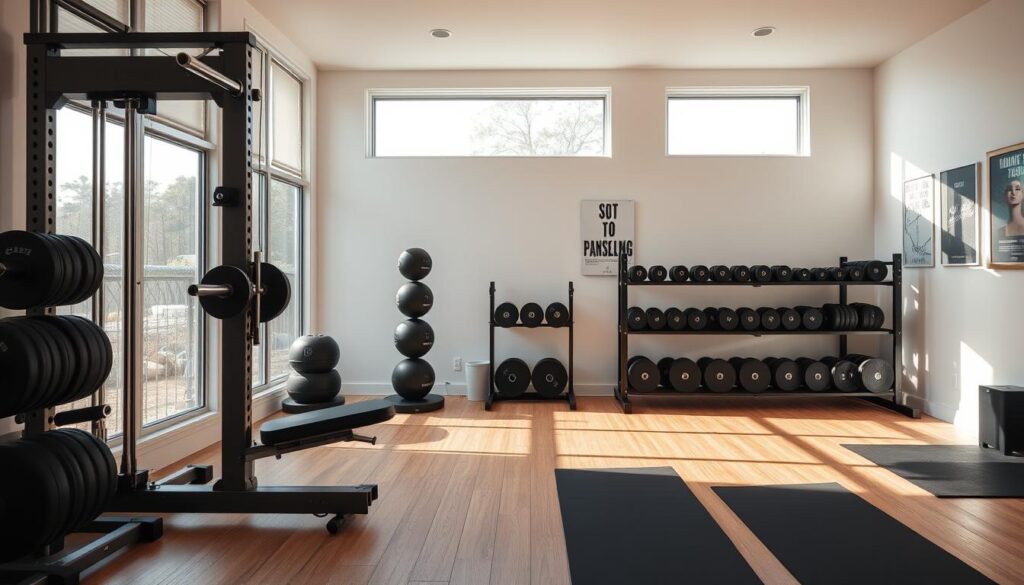 Home Gym with Leg Press