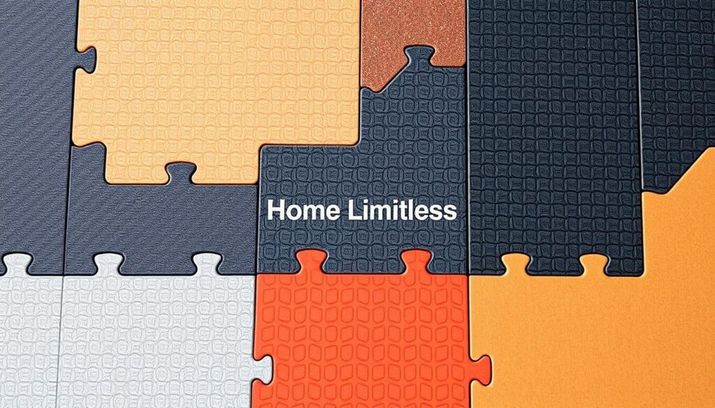 Interlocking tiles layout pattern