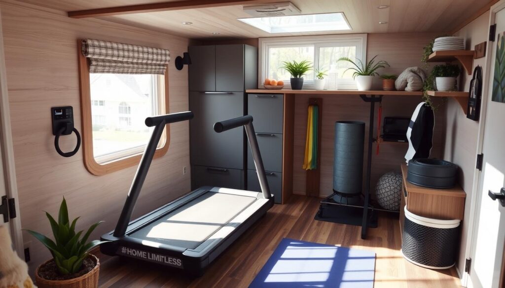 Mobile home fitness setup