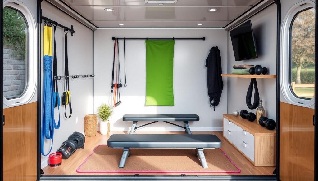 Mobile home gym layout