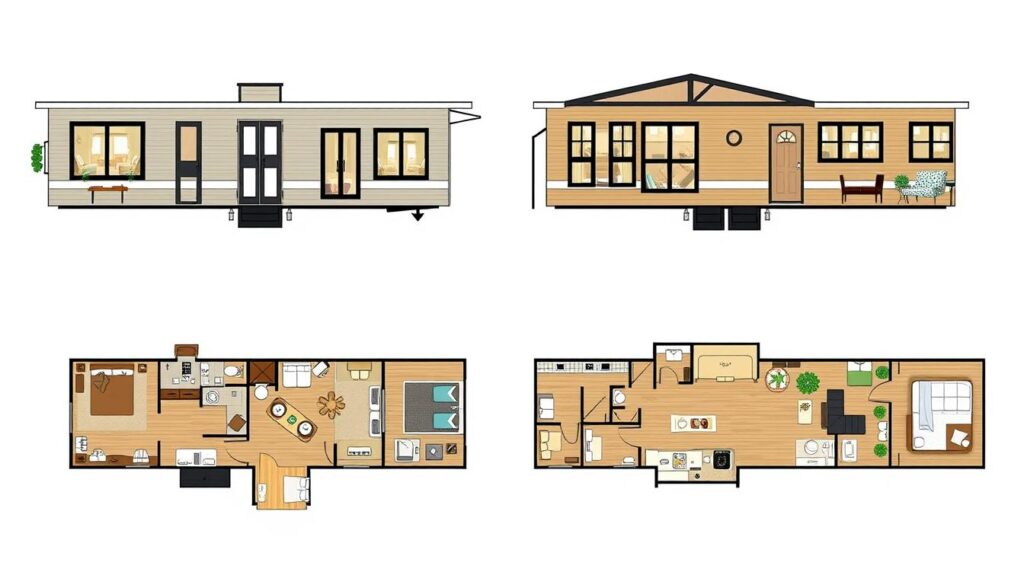 Mobile home layouts