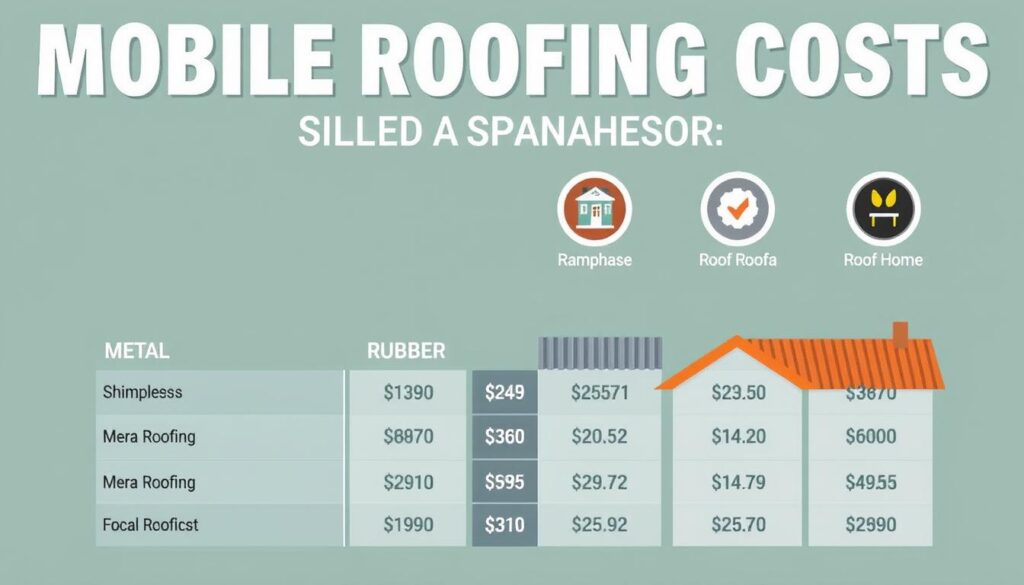 Mobile home roofing costs comparison