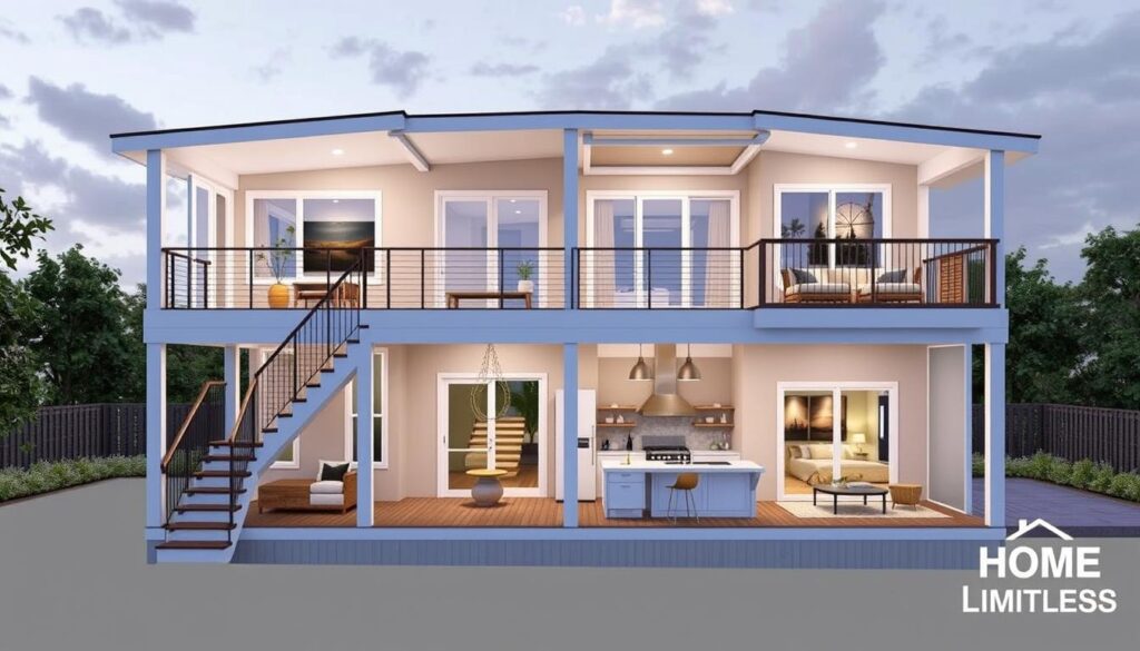 Two story modular homes layout