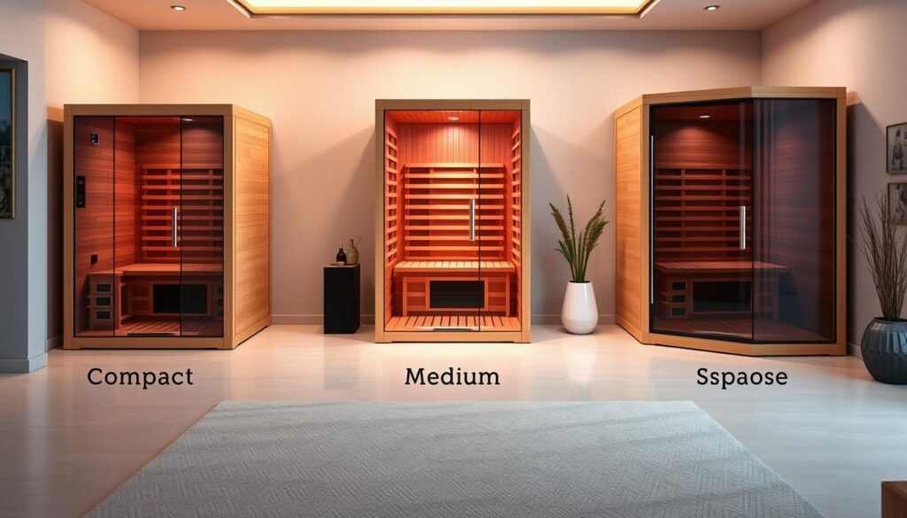 indoor infrared sauna size options