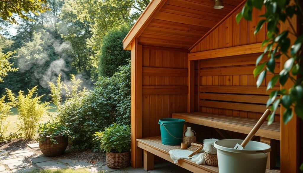 Outdoor steam sauna