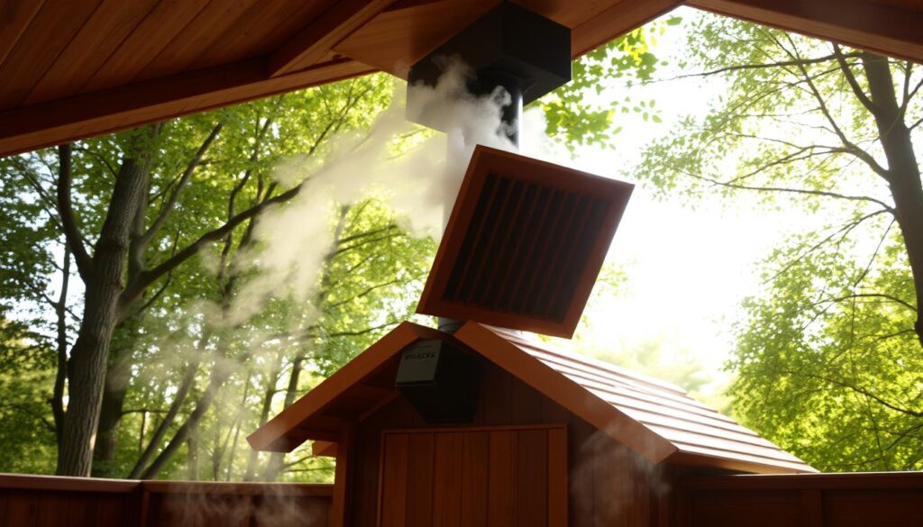 outdoor sauna ventilation